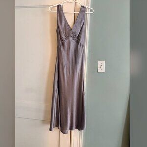 darya double v neck dress in freesia, xs - margaret o'leary